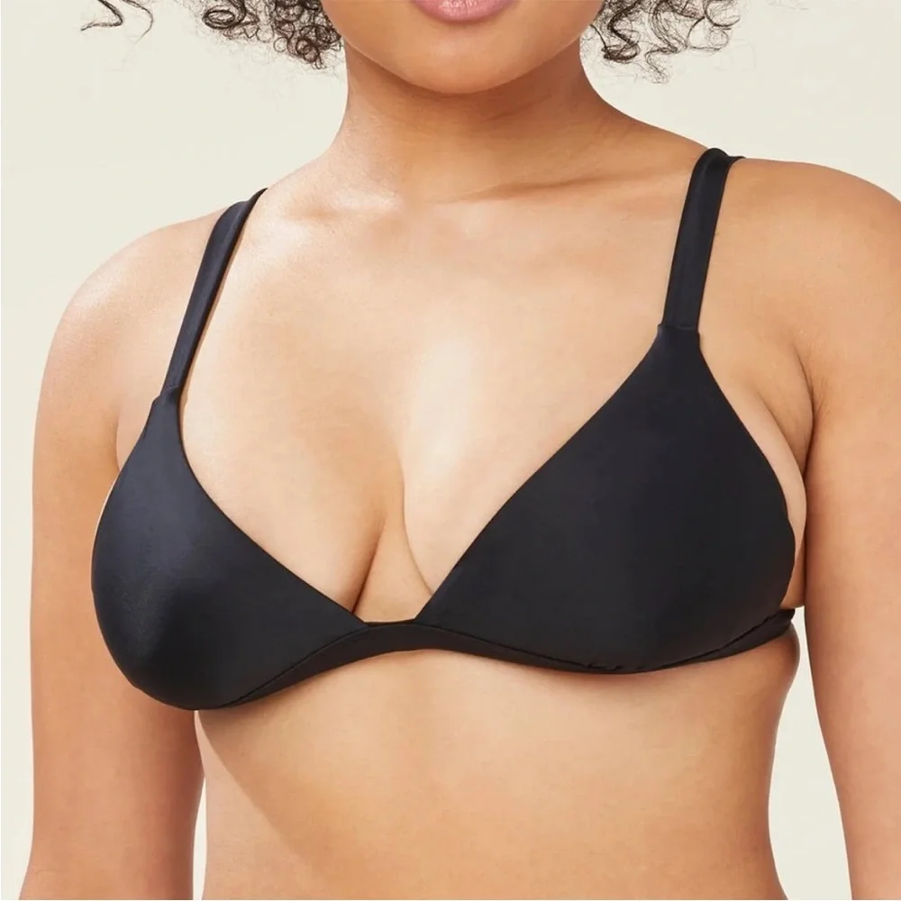 NWT Andie Swim Caicos Top Triangle Swim Bikini Black Size XL zq - Picture 3 of 5